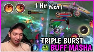 New Burst Buff Masha with a twist  Masha Gameplay  MLBB [upl. by Suivatnad]