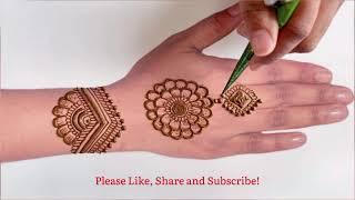 simple and stylish back hand mehndi design  Latest Simple Back Hand Mehandi Design  easy mehndi [upl. by Oirobil]