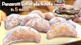 PANZEROTTI SOFFICI ALLA NUTELLA in 5 MINUTI impasto istantaneo allo yogurt [upl. by Bail]