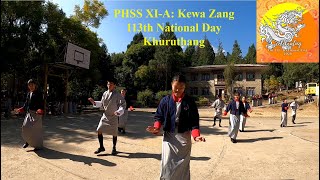 Kewa Zang  XI A  113th National Day  Phuentsholing Higher Secondary School [upl. by Erodoeht]