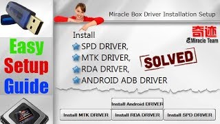 Setup guide Miracle Driver Installation 32bit 64bit windows 7 8 10 xp [upl. by Padget]