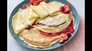 Perfectly Easy Crepes  Breakfast Recipes  Weelicious [upl. by Neda]