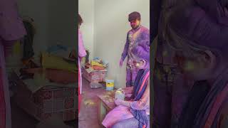 happyholi viral video vidioshort holi happiness happy my life partner [upl. by Naimerej]