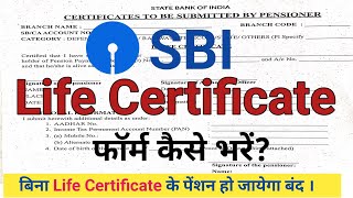 SBI Life Certificates to be submitted by pensioner form kaise bhare  SBI Life Certificate form fill [upl. by Herod28]