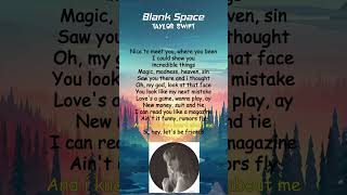 Taylor Swift  Blank Space Lyrics shorts [upl. by Ahouh]