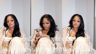 The most transparent lace ever  easy amp quick install 🫦🌸 ft Wiggins hair  hair review amp install [upl. by Patrizia81]