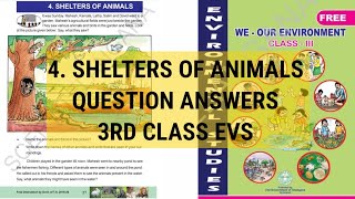 3rd Class EVS 4th lesson Shelters of Animals question answers  TS BOARD 3rd class EVS Lessons [upl. by Atsed]