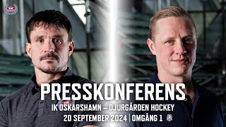 Presskonferens  IK Oskarshamn – Djurgården Hockey [upl. by Assilav]