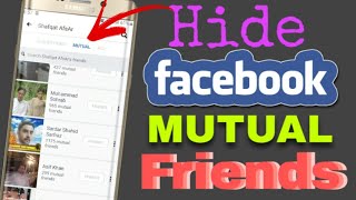 How to Hide Facebook mutual friends [upl. by Halika70]