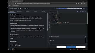 CodeChef  Chef and Chocolates Çözüm  Solution [upl. by Raymonds97]