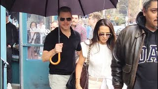 Matt Damon And His Wife Luciana Barroso Leave Sadelles After Eating Lunch With JLO  14 April 2024 [upl. by Yelsel]