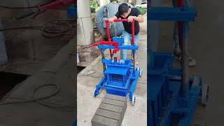 small moving block making machine to make concrete bricks [upl. by Apul]