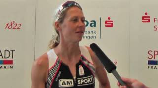 Interview Sandra Wallenhorst Siegerin Ironman Germany 2010 [upl. by Kidder831]