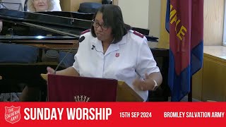 Bromley Temple Salvation Army  Sunday Blessing  15th September 2024 [upl. by Saxet]