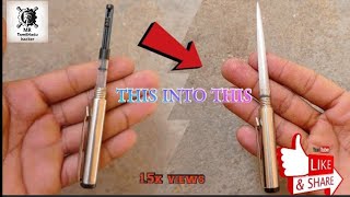 homemade pen knifepen knife at homediy pen knife and homeselfdefense pen knife [upl. by Lucius449]