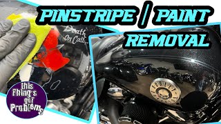 How To Remove Painted Pinstripes and Artwork Harley Davidson TriGlide [upl. by Othelia75]