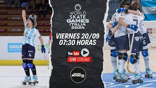 HOCKEY S PATINES  MUNDIAL FEMENINO EN VIVO  SEMIFINALES  NOVARA 2024 ARGENTINA VS ESPAÑA RELATOS [upl. by Helen]