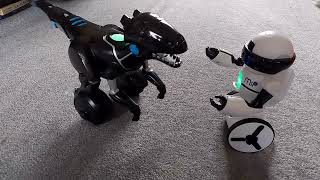 Mip Vs Miposaur in an epic robot battle Last robot standing wins wowwee mip robot robotbattle [upl. by Adnoved]