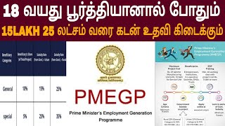 25 லட்சம் வரை 35 மானியத்துடன் கடன் திட்டம்  PMEGP Loan 25 Lakhs  Modi loan scheme [upl. by Ennoirb]