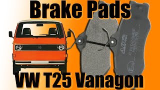 How to Replace VW T25 Vangaon Brake Pads DIY Mechanic Guide [upl. by Penoyer]