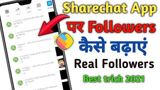 sharechat App par followers kaise badhaye  How to increase followers on sharechat [upl. by Anaujit]