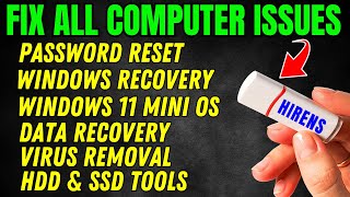 How To Use Hirens Boot USB To Reset Password Windows 1011  Repair Windows  Recover Data amp More [upl. by Anerb]