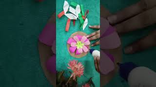 Wall pasting flower making craft ideas craftideas viralshorts likeandsubscribe [upl. by Remsen]