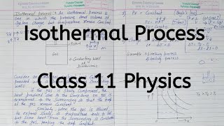 Isothermal Process  Chapter 11  Thermodynamics  Class 11 Physics [upl. by Sherri920]