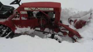 wheelhorse C160 snowblower 2 feet of snow [upl. by Kittie712]