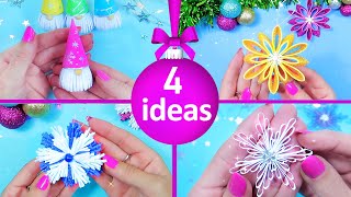 4 ADORNOS NAVIDEÑOS  MANUALIDADES DE NAVIDAD  IDEAS DECORACIÓN NAVIDEÑA 2023 [upl. by Yarrum367]