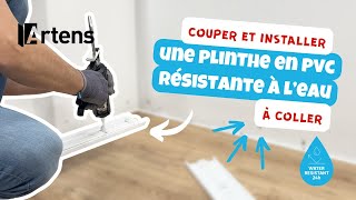 🛠 TUTO  Couper et poser une plinthe PVC à coller résistante à leau en salle de bain Artens en 2024 [upl. by Ttevi]