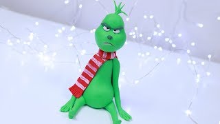 MAKING GRINCH CHRISTMAS CAKE TOPPER How to make Grinch tutorial [upl. by Ainival]