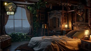 🏴‍☠️Pirate Ship Cabin Ambience  Thunder Rain Wind Waves [upl. by Schechter]