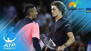 Alexander Zverev vs Nick Kyrgios Best Shots and Moments  Miami Open 2018 [upl. by Sterrett]