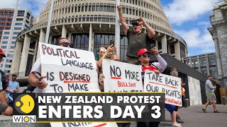 New Zealand police break up Wellington protest arrests 50  Covid19 Protests  World English News [upl. by Hutt]