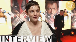 Emma Corrin Deadpool amp Wolverine interview at London sneak peek event [upl. by Nairoc]