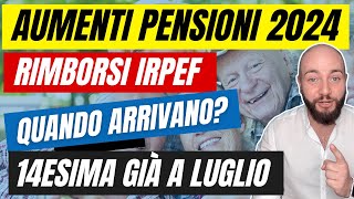 AUMENTO PENSIONI 2024 quattordicesima e rimborsi 730 [upl. by Llehsam348]