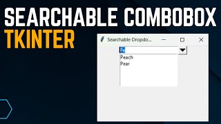 Searchable Tkinter Combobox with visible Dropdown while Editing Text [upl. by Allissa506]