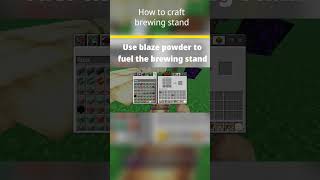 Minecraft how to craft brewing stand [upl. by Matrona]