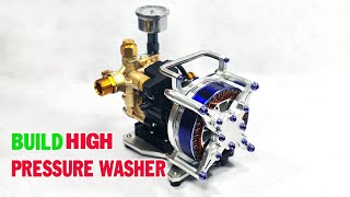 High Pressure Washer Using Brushless Motor and CNC Part [upl. by Annoyik518]