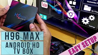 How to setup the H96 Android TV BoxAndroid 10 WiFi Bluetooth 4K HD 1080P IPTV Netflix Youtube [upl. by Dev]