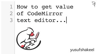 How to get value of CodeMirror text editor  step by step guide  CodeMirror 02 [upl. by Faro549]