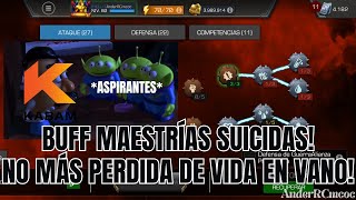 MEJORA EN LAS MAESTRÍAS SUICIDAS  AHORA JUGAREMOS FULL SUICIDAS SIN PREOCUPACIÓN GRACIAS KABAM 3 [upl. by Dnalon]