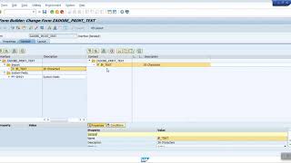 sap adobe forms  print a simple text field on form layout [upl. by Oisangi]