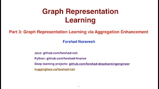 Part 3 graph representation learning via aggregation enhancement [upl. by Ailam]