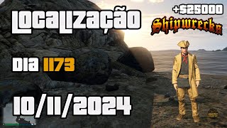 GTA ONLINE BAÚ DO TESOURO NÁUFRAGO LOCALIZAÇÃO FARRAPOS DE TRAJE SHIPWRECK DIA1173 10112024 [upl. by Kcirddot531]