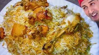 Chicken Biryani Karachi Al Naseeb Restaurant Wali 🍛🍗 Spicy Masaledar Chicken Biryani by Musa Khan [upl. by Veriee]