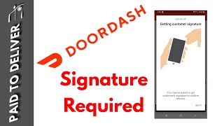 Doordash Requires Signature For Food Delivery [upl. by Lig]