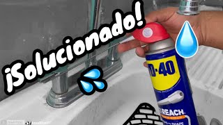 Como reparar un fregadero que gotea 2023💦 WD40 EzReach Sink repair Limpiador WD40 [upl. by Ailhad]