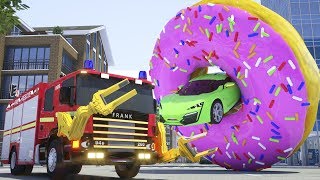 Fire Truck Frank Rescue Sport Car Jax from Big Donut  Wheel City Heroes WCH  Cartoon for Kids [upl. by Nairda]